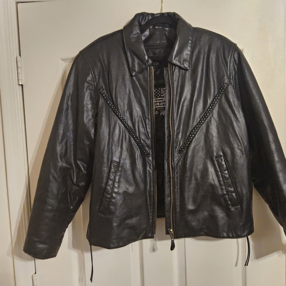 Women's USA Bikers Dream Apparel Genuine Leather 3M Thinsulate Motorcycle Jacket - Picture 4 of 16